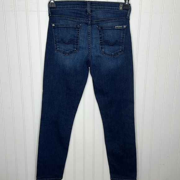 7 for all Mankind Crop Roxanne Dark Wash Jeans Size 26 - Picture 5 of 10